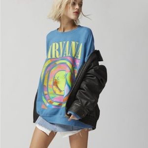 Urban outfitters Nirvana sweatshirt in aqua